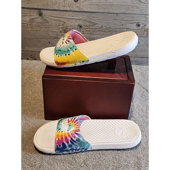 Puma Multicolor Tie-Dye Slide Sandals - Picture 3 of 5